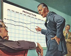 Explaining: Businessman explaining Chart at Meeting