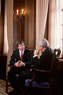 Businesspeople: Two Businessmen in Conversation One on One