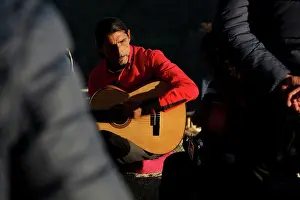 Busking: Busker, Granada, Andalusia, Spain