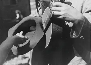 Busker: Busker in Vienna. 16th June 1948