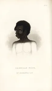Vanuatu: Bust of a boy from Erromango, Vanuatu Islands