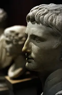 Claudian: Bust of Emperor Augustus (63 BC-14 AD). Marble