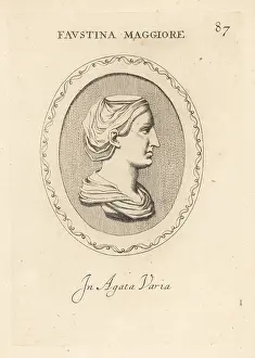 Abraham Blooteling: Bust of Faustina Major, Roman Empress