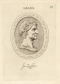 Abraham Blooteling: Bust of Galba, Roman Emperor