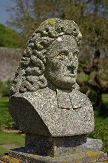 Flamsteed: Bust of John Flamsteed, Herstmonceux Castle, East Sussex