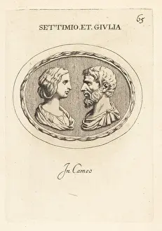 Abraham Blooteling: Bust of Lucius Septimius Severus and Julia Domna