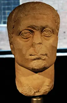Valerius: Bust of Roman emperor Constantine the Great (c.272-337). Rom