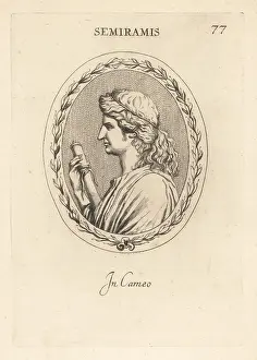Abraham Blooteling: Bust of Semiramis, queen of Assyria, with parazonium