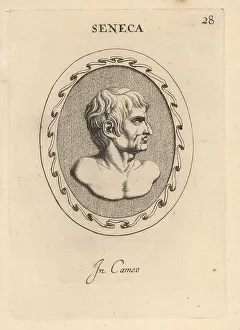 Abraham Blooteling: Bust of Seneca, Roman Stoic philosopher