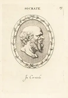 Carnelian: Bust of Socrates, Greek philosopher from Athens