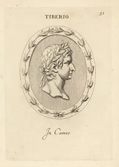 Abraham Blooteling: Bust of Tiberius Caesar Augustus, second Roman emperor
