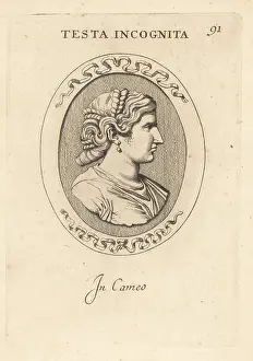 Abraham Blooteling: Bust of unknown woman in carnelian cameo