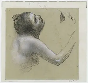 Charcoal: Bust of a woman