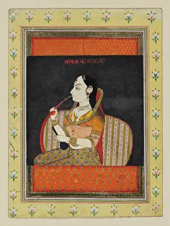 Shisha: Bust of a woman in a jharoka