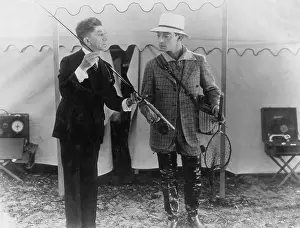 Battling: Buster Keaton (right), the boxer, 1926