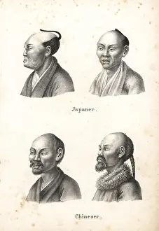 Brodtmann: Busts of Japanese and Chinese men