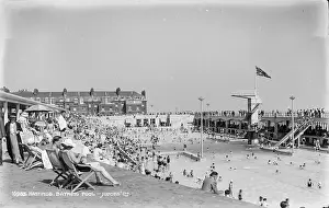 Sunbathing: Busy Day at Hastings Bathing Pool