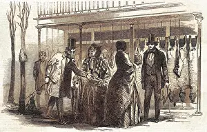Butcher's shop, 1850