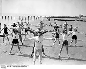 Butlins: Butlins, Beach, Sea, Sand, Exercise, Group, Men, Women