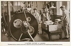Vats: A butter factory in Canada