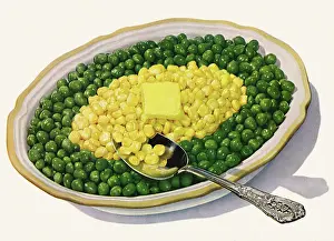 Peas: Butter Melting on Peas and Corn