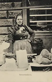 Kohn: Butter merchant. About 1900. Photograph