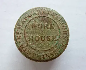 Corroded: Button from St Margaret & St John, Westminster, Workhouse