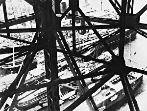 Buttresses: Buttresses of the cable railway in Barcelona, 1934