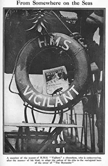 Mascots: The Bystander on HMS Vigilant, WW1