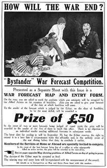 Forecast: Bystander magazine competition, When Will the War End?