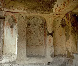 Deteriorated: Byzantine Art. Turkey. Cappadocia. Black Head Church. Sogan