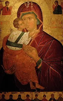 Icon: Byzantine icon. Virgin Hodegetria. XVI century. Greece