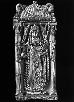 Diptych: Byzantine ivory diptych panel of