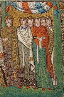 Attendant: Byzantine mosaic, Basilica of San Vitale, Ravenna, Italy