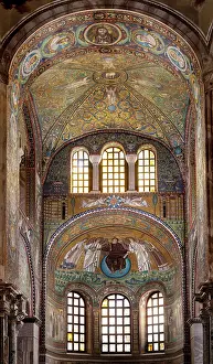 Apse: Byzantine mosaics, Basilica of San Vitale, Ravenna, Italy