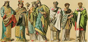 1200s: Byzantines, 1000-1200. From left to right: regal
