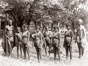 Viewer: c. 1880s India - group of hill people