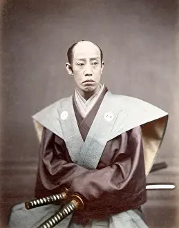 Samurai: c. 1880s Japan - elderly Samurai warrior - an actor?