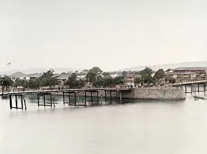 Osaka: c. 1880s Japan - Naniwa Bridge Osaka