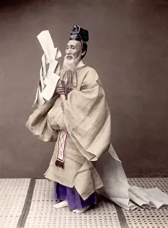 Shinto: c. 1880s Japan - Shinto priest