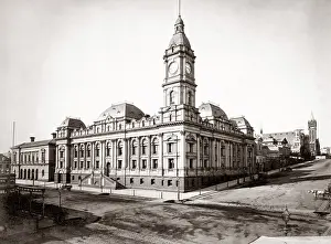 Melbourne: c. 1890 Australia - Melbourne Town Hall