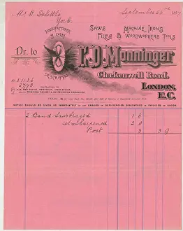 Invoice: C D Monninger, London
