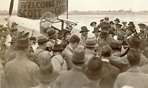Giles: C W A Scott and Giles Guthrie are greeted
