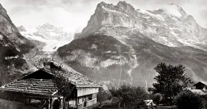 Grindelwald: c.1870s - Switzerland the Eiger mountain from Grindelwald