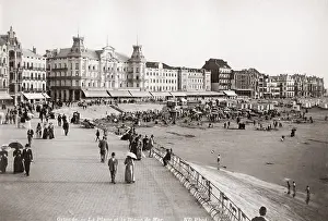 Ostend: c.1880's - Belgium the seafront at Ostend