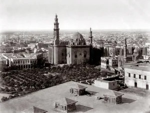 Rooftop: c.1880s Egypt Cairo - city centre rooftop view