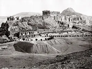Parthenon: c.1880s Greece Athens - the Acropolis and Parthenon
