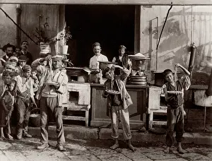 Spaghetti: c.1880's Italy - spaghetti makers