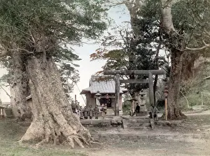 Honmoku: c.1880s Japan - Honmoku temple
