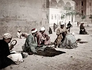 Barbers: c.1890's Egypt - group of Egyptian barbers